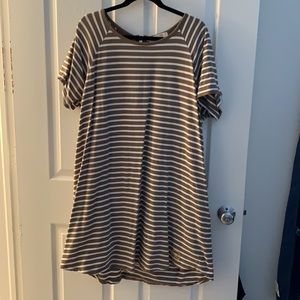 Women’s Plus Size Michael Kors Green Striped Dress